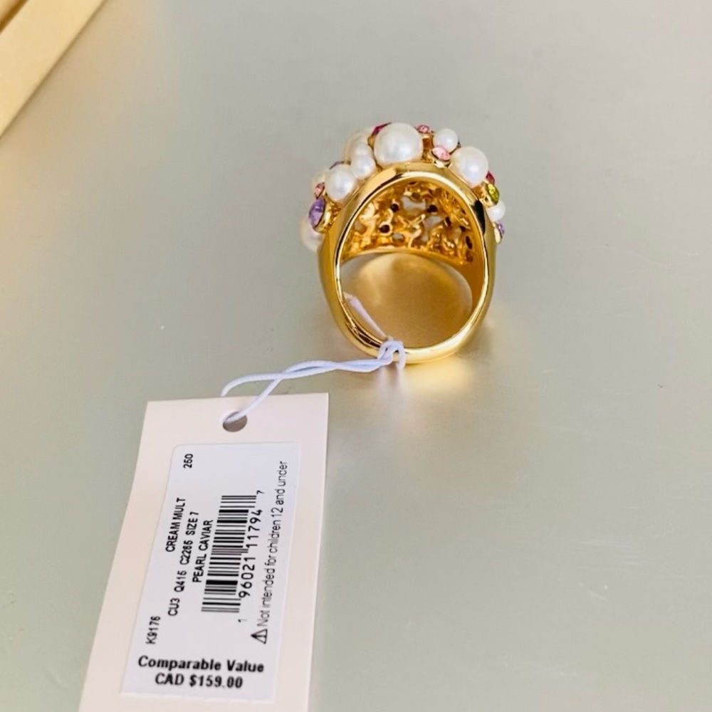 Kate Spade Pearl Caviar Statement Ring NWT - Picture 4 of 7